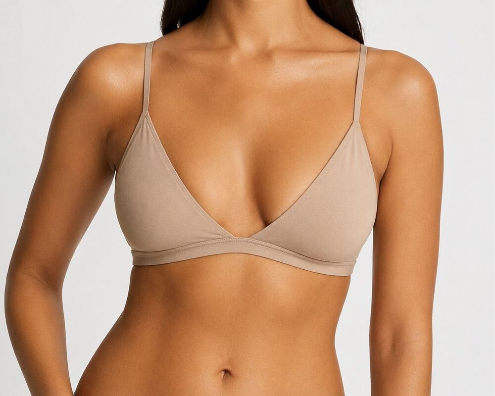 SKIMS Fits Everybody Triangle Bralette 2X Nude Beige Wireless Bra